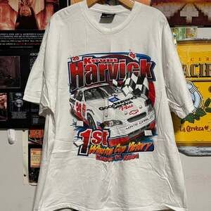 Vintage NASCAR 2000s Kevin Hardwick front and back t shirt XL